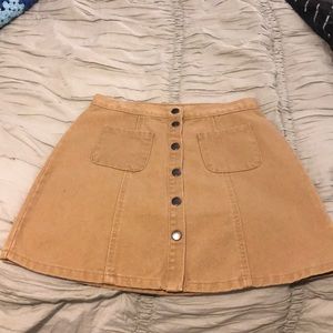 Tan denim button skirt (never worn)